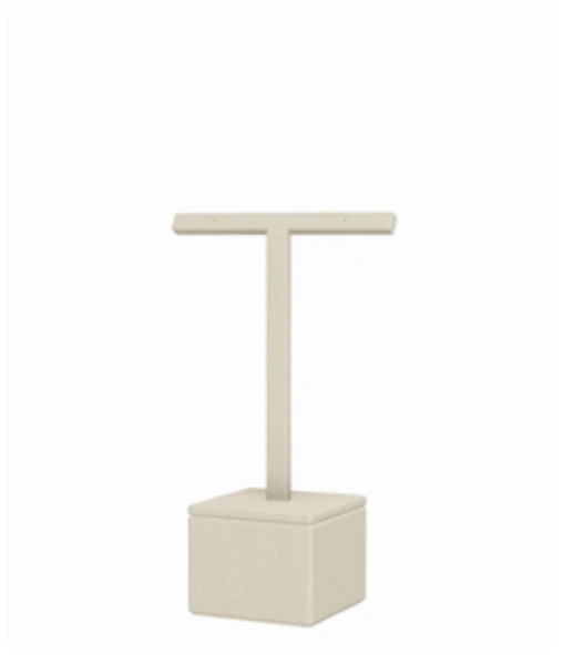 Single pair earring angled 'T' bar with pocket on back, medium — model A1ESMP
