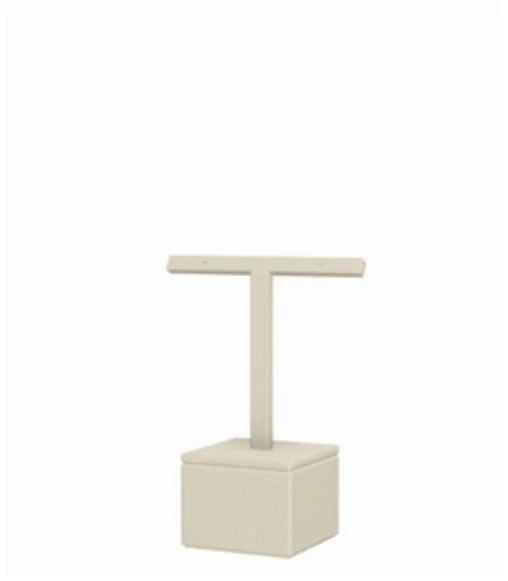 Single pair earring angled 'T' bar with pocket on back, short — model A1ESSP