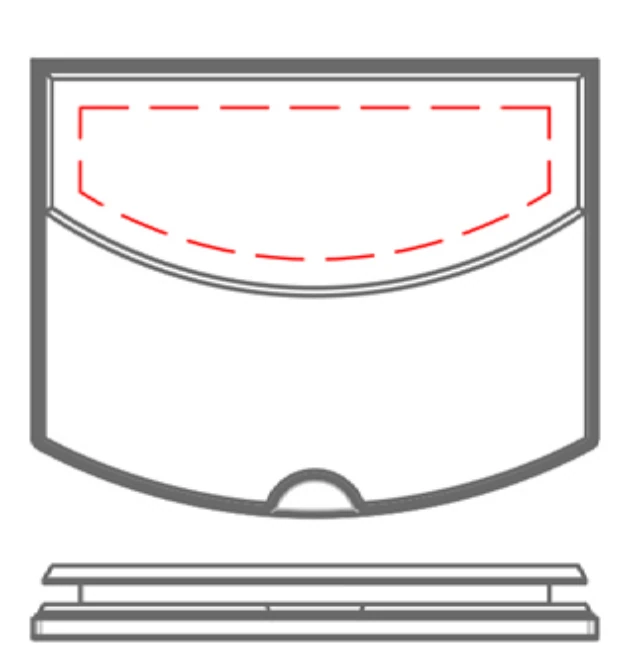 Top tier curved front platform — model CSPLT307T