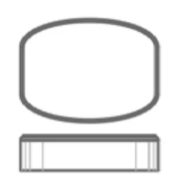 Riser with accent — model FKPLT86B