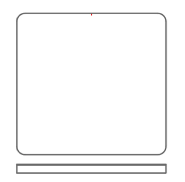 Platform with radius corners — model JBHPLT4