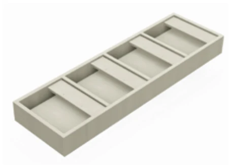 4 pair flap earring 'E' tray — model MD30E4FE