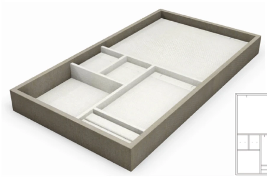 Suite tray with stacker — model QSUVSET