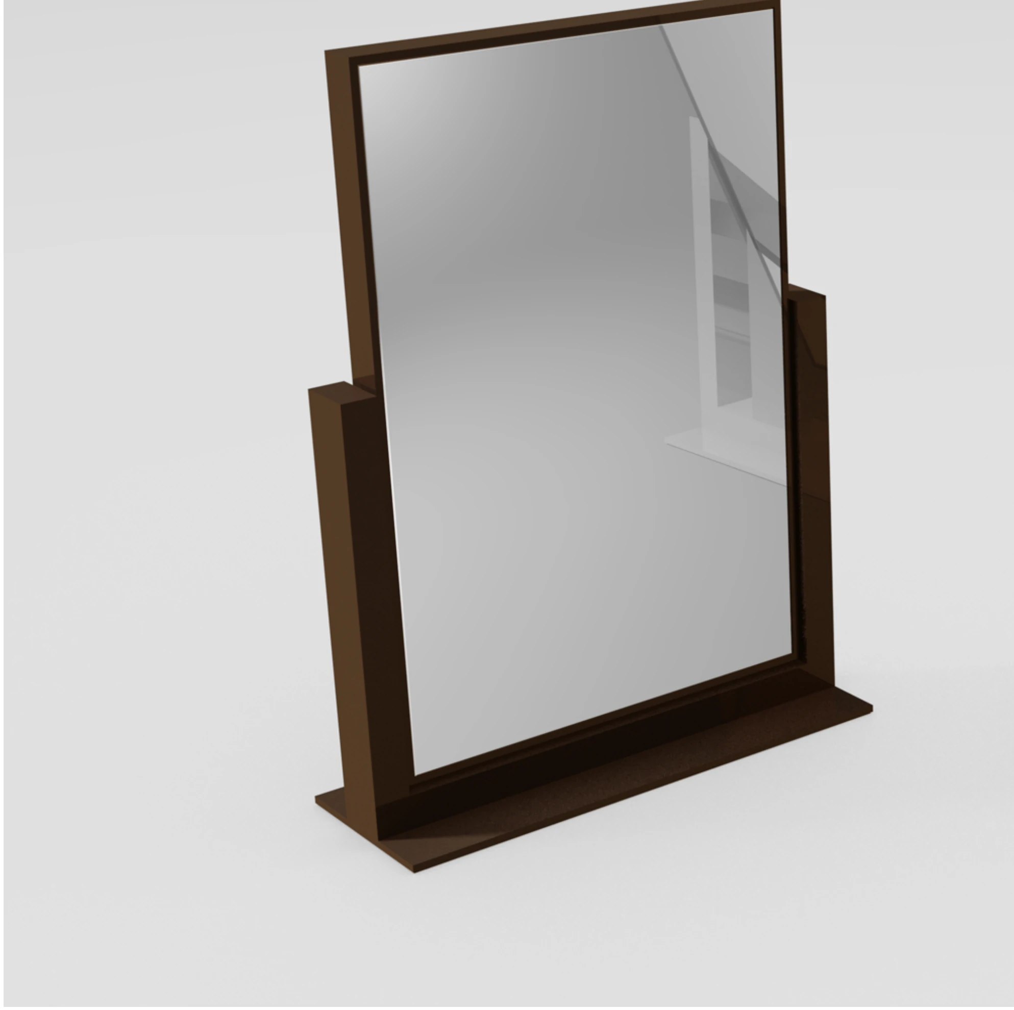Counter mirror, satin bronze model RCRCMB