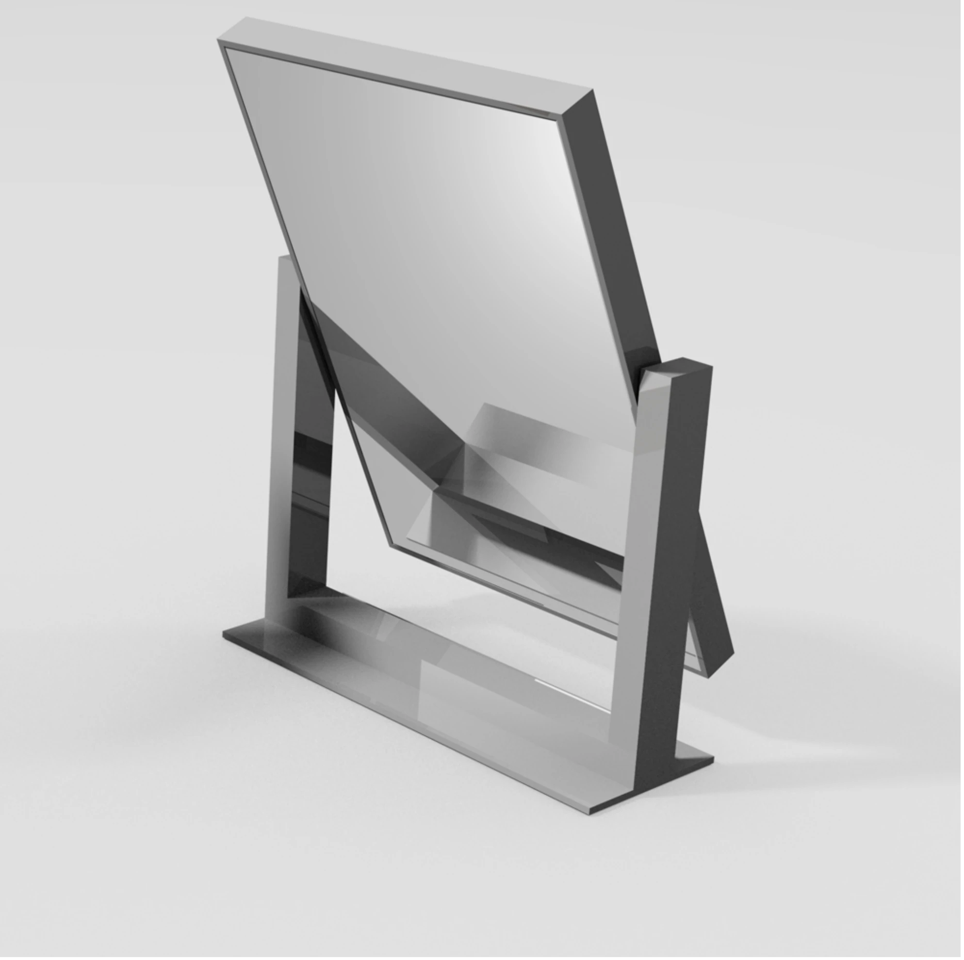 Counter mirror, brushed silver model RCRCMBS