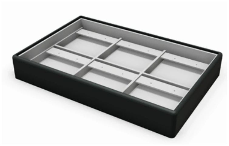 6 pair flap earring tray — model ST6FE