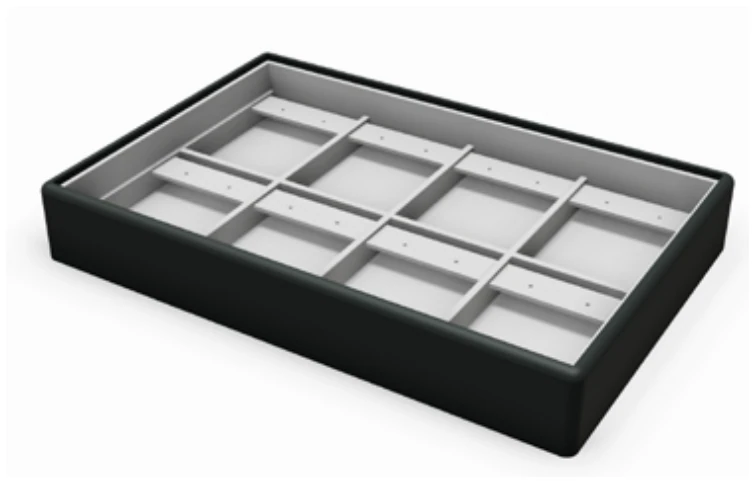 8 pair flap earring tray model ST8FE