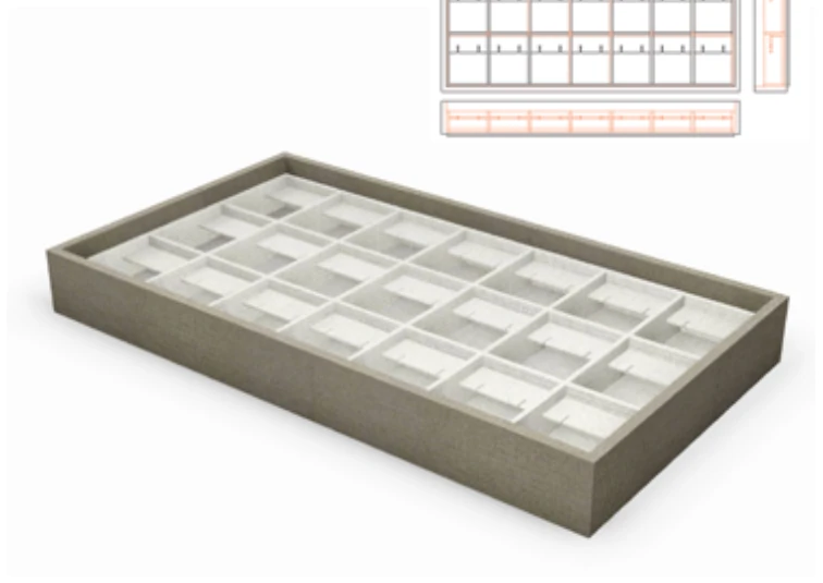 21 pair flap earring tray with stacker — model UN21FE
