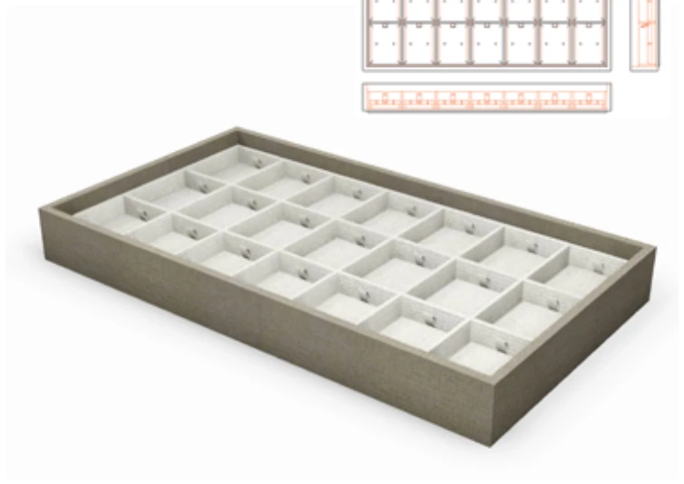 21 pair stud earring tray with stacker — model UN21SE