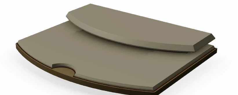 Curved front platform tiers assembled platform display